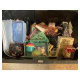 Tote of toys and miscellaneous