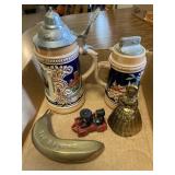 Steins and brass banana