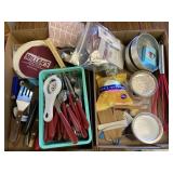 2 flats of kitchen utensils