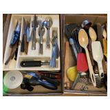 2 flats of kitchen utensils