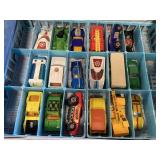 Vintage matchbox cars with case
