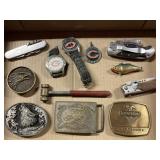 Belt buckles and knives
