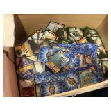 Box of Digimon and x files cards
