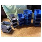 16 small stackable parts bins