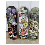 3 skateboards
