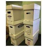 6 empty comic storage boxes