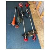 (2)- Shindaiwa, Gas Powered, Weed Trimmers, (1)- Electric, Black & Decker Weed Trimmer, (1)- Electric Black & Decker Blower