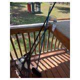 Leaf Rake, Broom & Pecan Roller