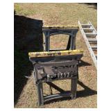 (2)- Plastic Folding Sawhorses