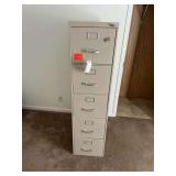 5 Drawer Filing Cabinet, 58.5" x 15" x 28"