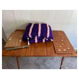 Knitted Blanket, Knitting Tools, (2) Sewing Thread Holders