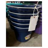 (5) Blue Feed Buckets