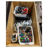 Assorted Irrigation Sprinkler Parts (Wood Box Included)