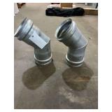 (2) 6"  Galvanized 45° Elbow