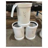 (3) 6" PVC Coupling with Rubber Seal
