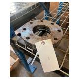 (1) Metal Flange - 1/2" Thick, 9" Outside Diameter, 4" Inside Diameter, 7 1/2" Pitch Circle Diameter with 8 Holes, & 3/4" Bolt Hole Size
