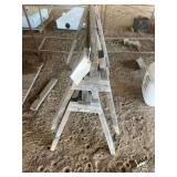 (2) Wooden Saw Horses