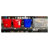 Assortment of Boot Clamps - 5", 8", 10", Buckets & Containers Included