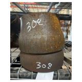 (2) Metal Weld-On Reducers - 10" & 8"