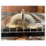(2) Metal Galvanized 90° Flanges 2 1/4" Thick