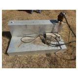L Shape Diamond Plate Fuel Tank with Electric Pump - 59 1/2" Wide x 24" Tall