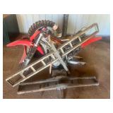 Honda Motorcycle Frame, 2 Travel Ramps, & Parts