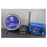 Lunch Box, Box of Dixie Parts and Equipment Caps, Posters, and Napa Clock