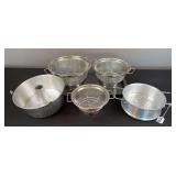 Mesh Colanders, Bundt Pan, and Baking Pan