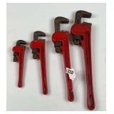 Set of (4) Heavy-Duty Pipe Wrenches