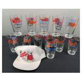 Budweiser Glasses & Spuds MacKenzie Hat