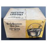 Early American Cast Iron 9 Qrt. Deep Kettle