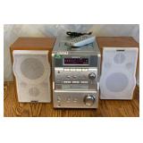 Sony Stereo, 2 Speakers, & Remote