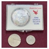 1999 Silver Dollar & Misc Coins