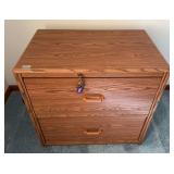2 Drawer Wood Filing Cabinet