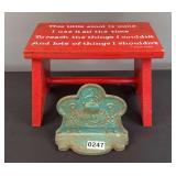 Cast Iron Door Stop and Step Stool