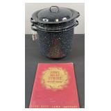 Black Speckled Enamel Double Boiler