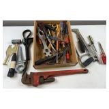 Screwdrivers, Pipe Wrenches, and Saw