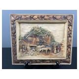Chalkware Wall Hanging Farm Life in Old Surrey