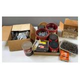 Assorted Nails, Fasteners, Clamps, & Misc. Items