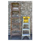 4 Aluminum & 6’ Wooden Stepladders