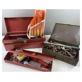 Red Tool Box, Contents, and Socket Set