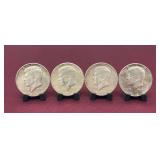 (4) 1964 Kennedy Half Dollars