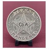 Texas Rangers One Troy Ounce Silver Coin