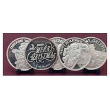 (5) Troy Ounce Christmas Silver Coins