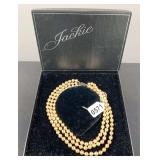 3 Strand Costume Pearl Necklace