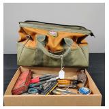 Bucket Boss Gatemouth Tool Bag and Contents