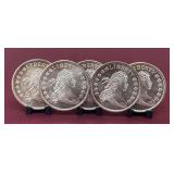 (5) Liberty Head One Troy Ounce Coins