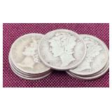 (11) Mercury Dimes