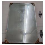 Large Metal Tipped Mirror