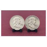 (2) Franklin Half Dollars
